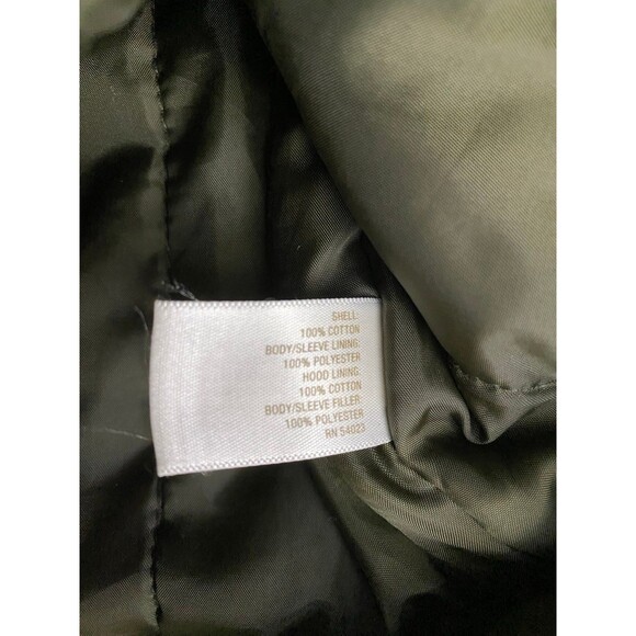 Old Navy Boys Utility Jacket – Size Small – Olive Green Hooded Canvas Coat - Picture 4 of 8